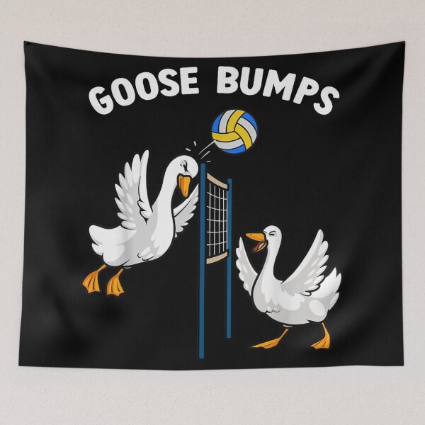 Item preview, Goose Bumps Funny Volleyball Goose Pun Cute Sports Humor Design designed and sold by Serene woods.