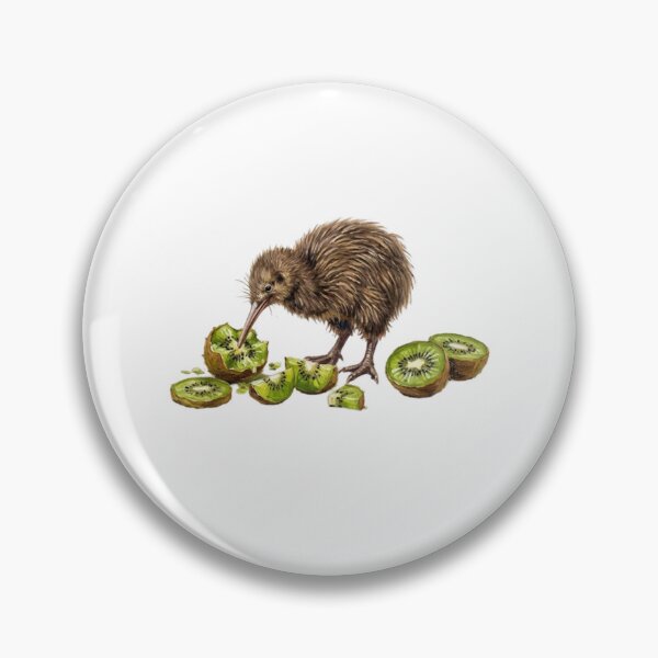 Item preview, Cute Kiwi Bird Eating Kiwi Fruit Watercolor designed and sold by SOUFIANE1991.