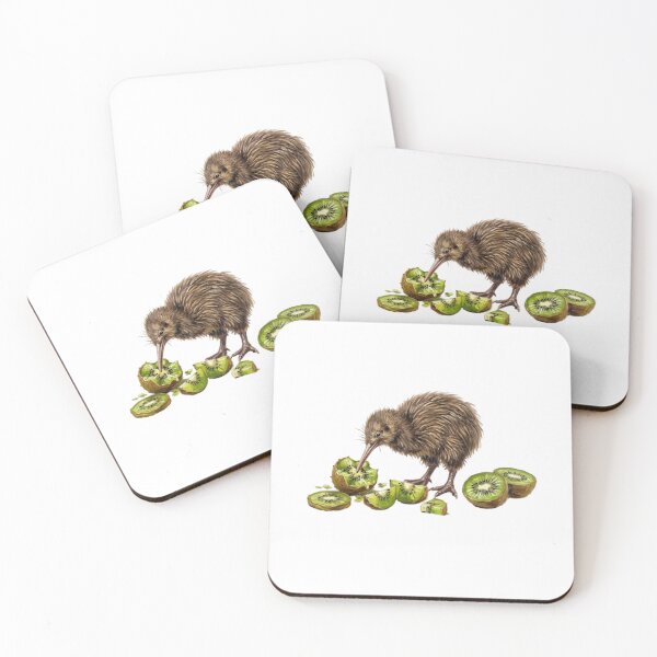 Item preview, Cute Kiwi Bird Eating Kiwi Fruit Watercolor designed and sold by SOUFIANE1991.