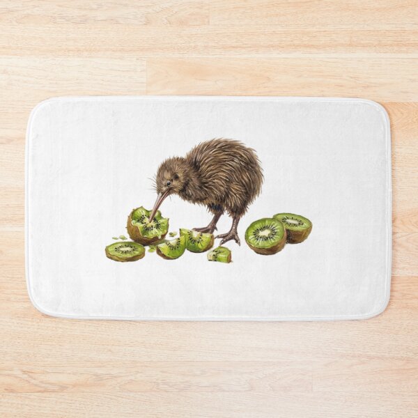 Item preview, Cute Kiwi Bird Eating Kiwi Fruit Watercolor designed and sold by SOUFIANE1991.