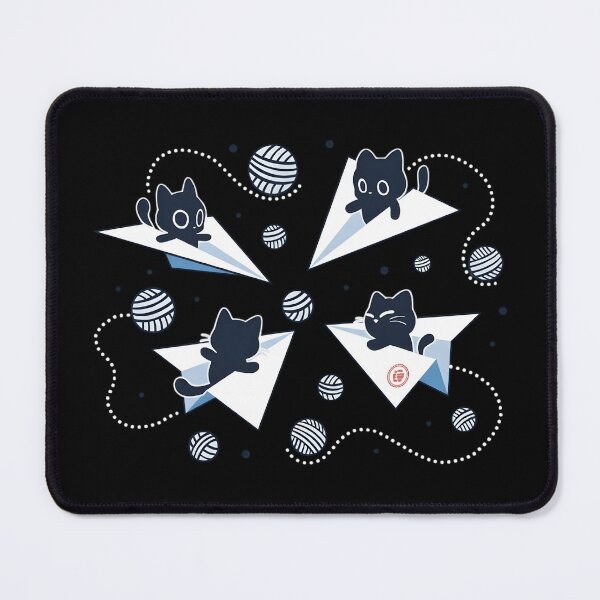 Item preview, Kawaii Black Cats Paper Plane Adventure designed and sold by haitrieuic96.