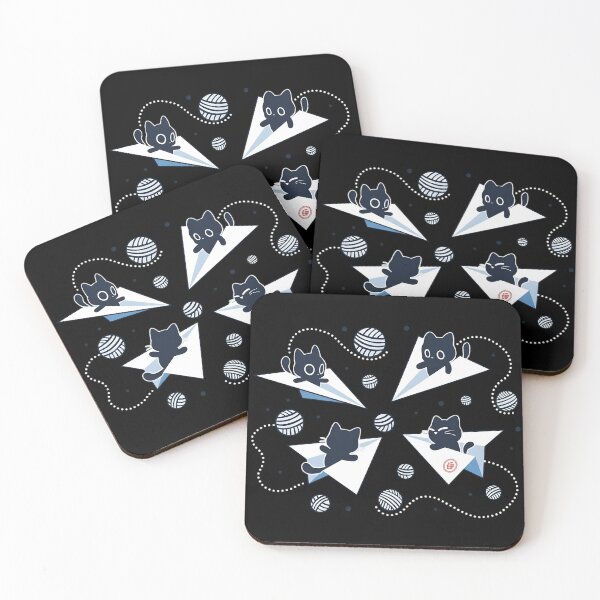 Item preview, Kawaii Black Cats Paper Plane Adventure designed and sold by haitrieuic96.