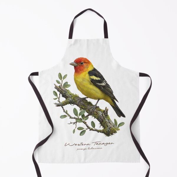 Item preview, Western Tanager on Mossy Tree Branch designed and sold by Takeda-art.