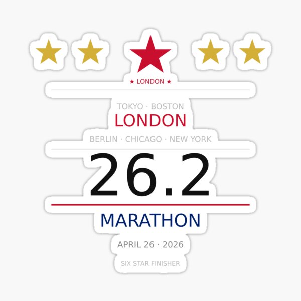 Item preview, London MARATHON 6 STAR designed and sold by MileMarkerSt.