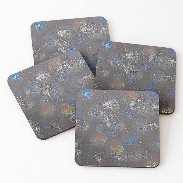Item preview, Colorful splashes of color with glitter on a dark background designed and sold by MinasArt90.
