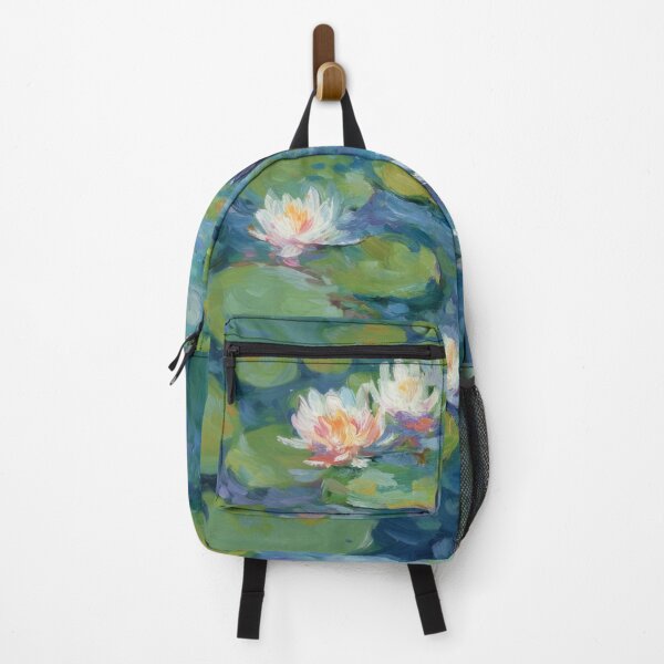 Item preview, Impressionist Water Lily Pond Black Cat Monet Style Painting Aesthetic designed and sold by UtArt.
