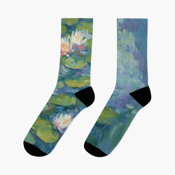 Item preview, Impressionist Water Lily Pond Black Cat Monet Style Painting Aesthetic designed and sold by UtArt.