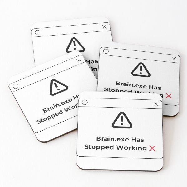 Item preview, Brain.exe Has Stopped Working - Funny Overthinking Tech Meme designed and sold by khaoulaassila.