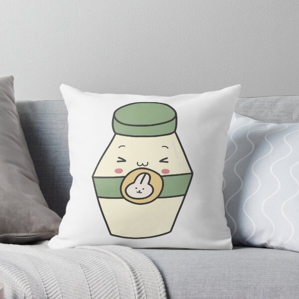 Artikelvorschau, Niedlicher Milchflaschenaufkleber mit Gesicht | Kawaii-Hasenmilch-Pastell-Ästhetik entworfen und verkauft von Nuha28.