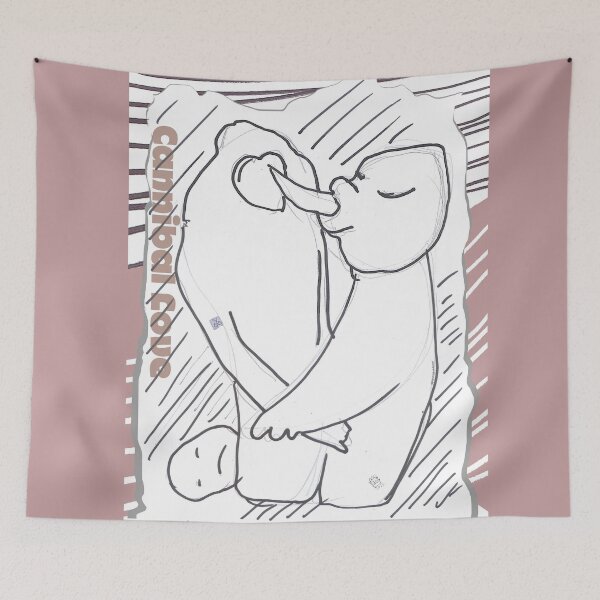 Item preview, Cannibal Love (Original Ink Drawing by ACCI) designed and sold by VanyssaGraphics.