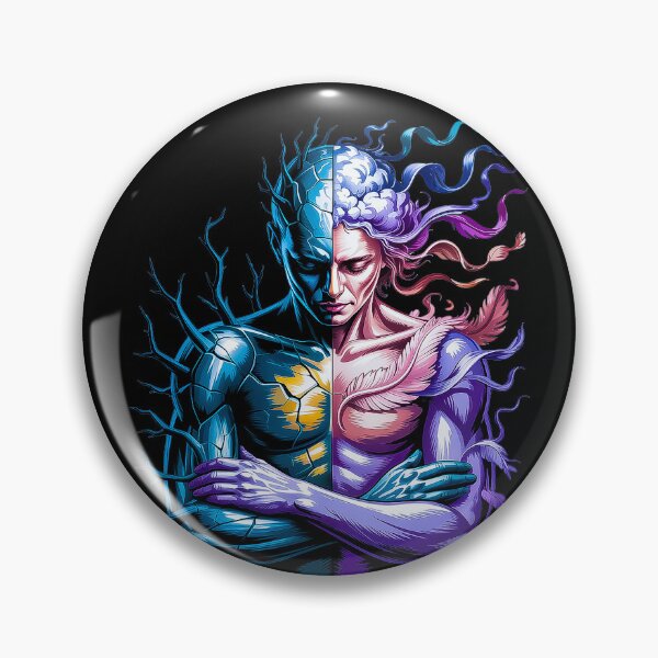 Item preview, Half Machine Half Angel Duality Portrait of Conflict designed and sold by Amanda's Factory.