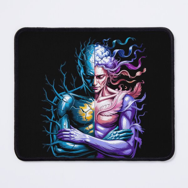 Item preview, Half Machine Half Angel Duality Portrait of Conflict designed and sold by Amanda's Factory.