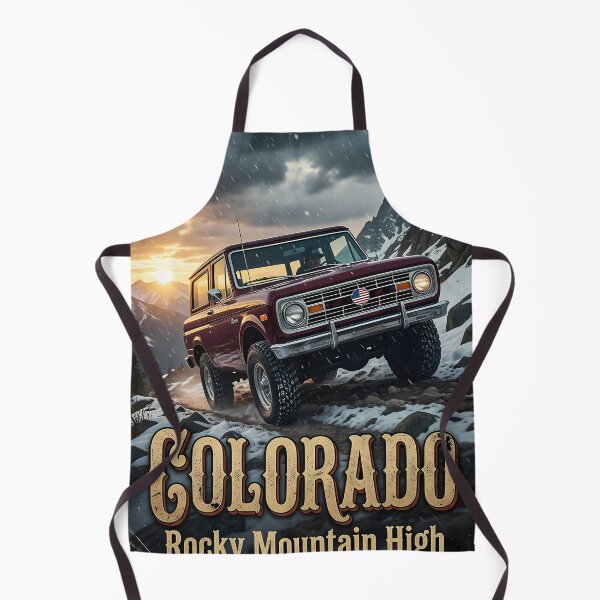 Item preview, Colorado Rocky Mountain High Retro Offroad Car Poster designed and sold by BorgSpareParts.