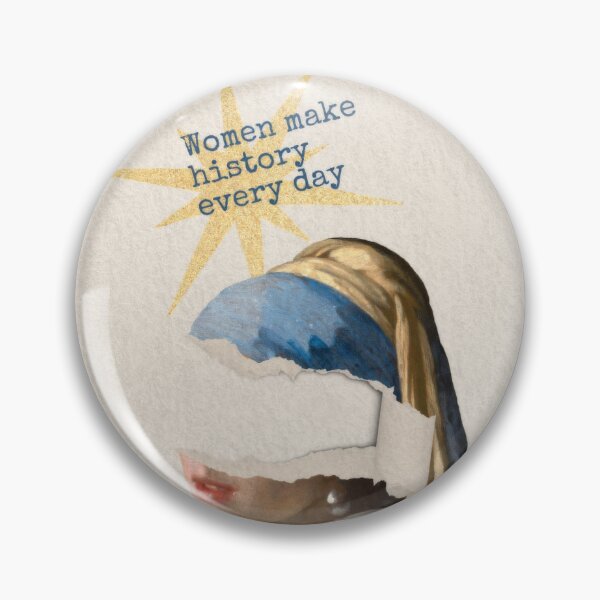 Item preview, Girl with Pearl Earring Feminist Typography Vintage Collage Women History Statement designed and sold by UtArt.