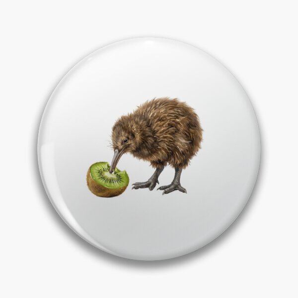 Item preview,  Cute Kiwi Bird Eating Kiwi Fruit Watercolor designed and sold by SOUFIANE1991.