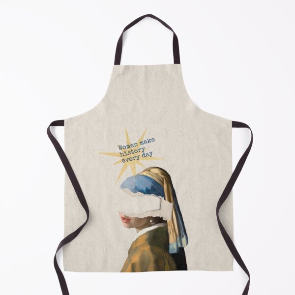 Item preview, Girl with Pearl Earring Feminist Typography Vintage Collage Women History Statement designed and sold by UtArt.