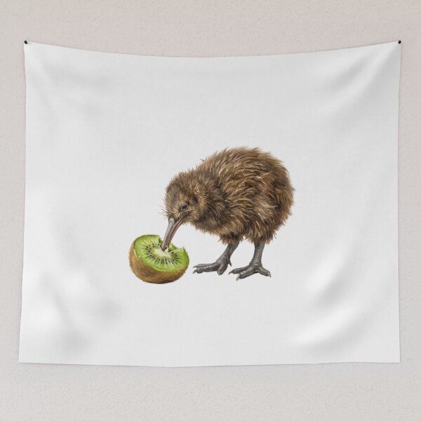 Item preview,  Cute Kiwi Bird Eating Kiwi Fruit Watercolor designed and sold by SOUFIANE1991.