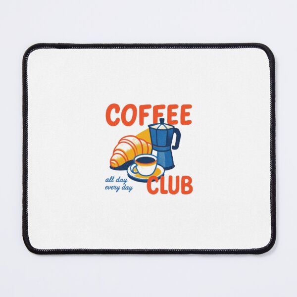 Item preview, Retro Coffee Club Illustration — Vintage Style Coffee Pot and Pastry Design designed and sold by Colorful-Garden.