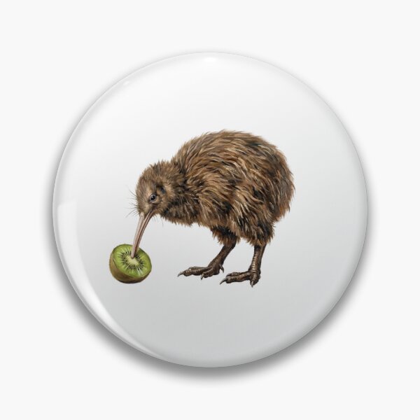Item preview, Cute Kiwi Bird Eating Kiwi Fruit Watercolor designed and sold by SOUFIANE1991.