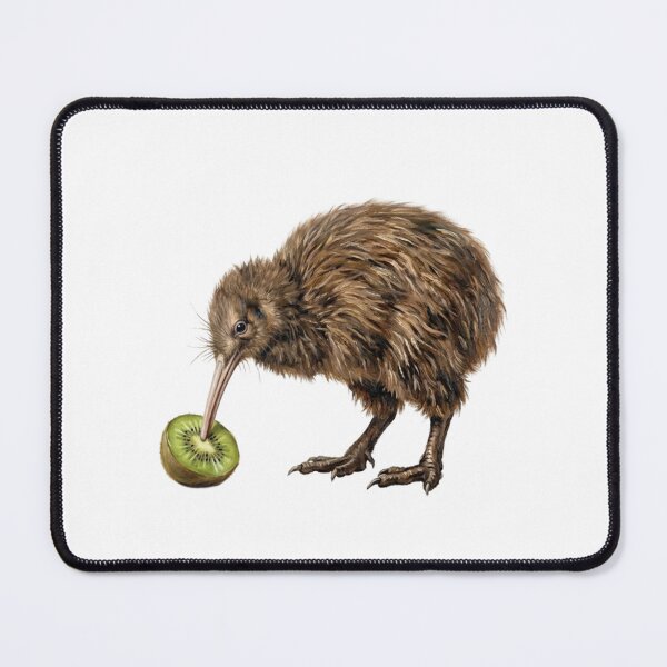 Item preview, Cute Kiwi Bird Eating Kiwi Fruit Watercolor designed and sold by SOUFIANE1991.