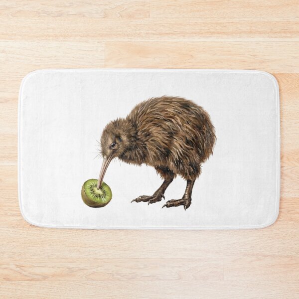 Item preview, Cute Kiwi Bird Eating Kiwi Fruit Watercolor designed and sold by SOUFIANE1991.