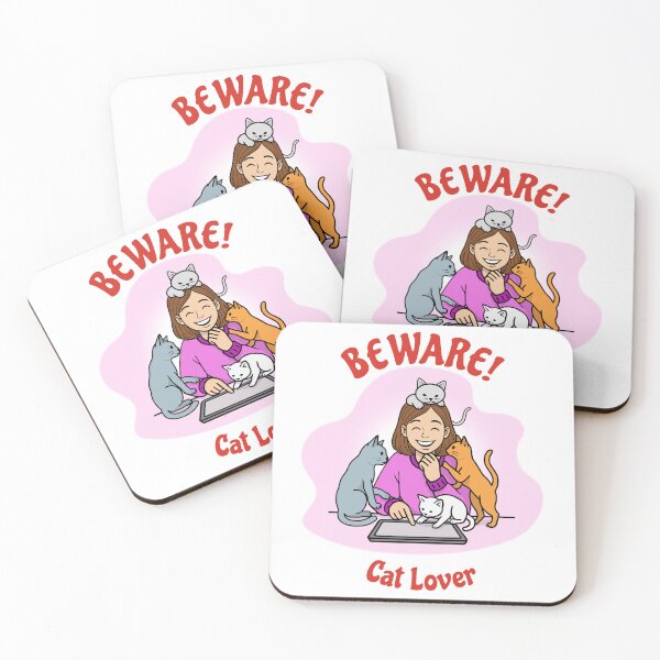 Item preview, Beware! Cat Lover Girl | Cute Pet Art designed and sold by Lily's World.