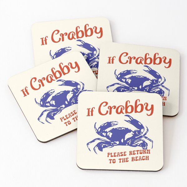 Item preview, If Crabby Please Return to the Beach Minimalist Crab Illustration designed and sold by MaiZephyr.