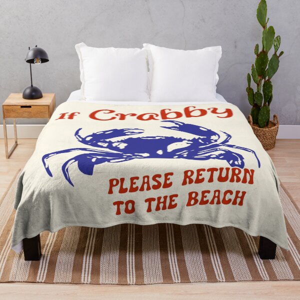Item preview, If Crabby Please Return to the Beach Minimalist Crab Illustration designed and sold by MaiZephyr.