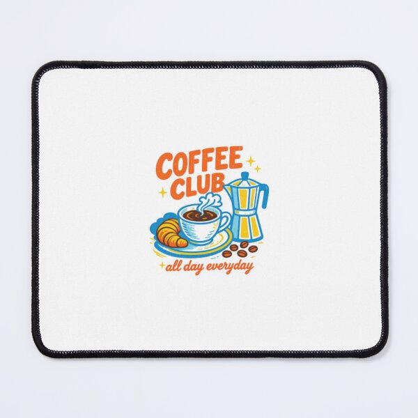 Item preview, Retro Coffee Club Illustration — Vintage Style Coffee Pot and Pastry Design designed and sold by Colorful-Garden.