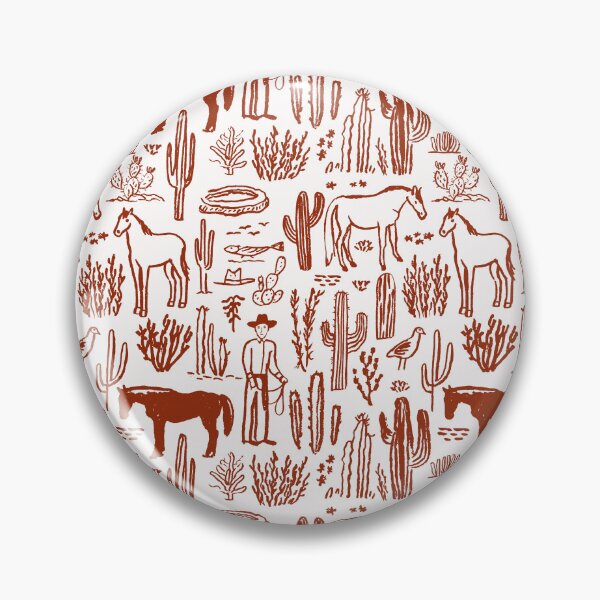 Item preview, Western Desert Pattern Cowboy Horses Cactus Southwest Ranch designed and sold by trajeado14.