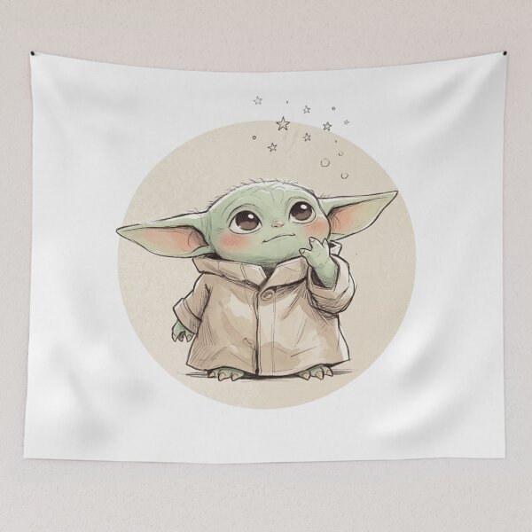 Item preview, BABY YODA LOOKING AT STARS designed and sold by LIS AND MELIVERSO.