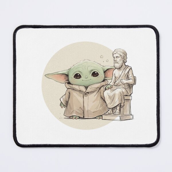Item preview, BABY YODA WITH GREEK STATUE designed and sold by LIS AND MELIVERSO.