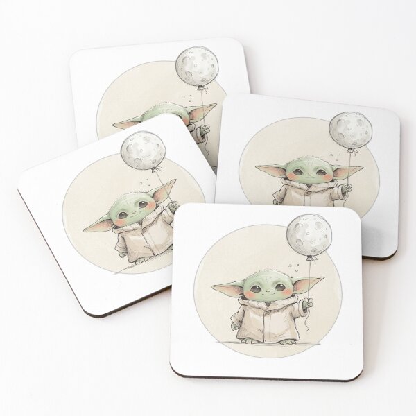 Item preview, BABY YODA WITH MOON BALLOON designed and sold by LIS AND MELIVERSO.