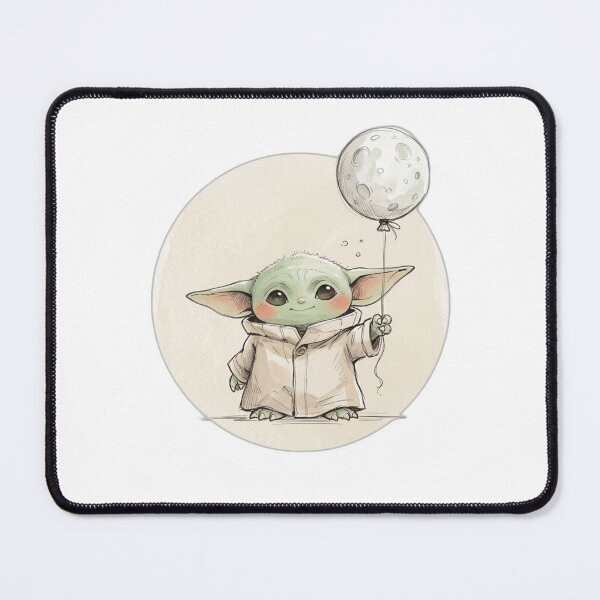 Item preview, BABY YODA WITH MOON BALLOON designed and sold by LIS AND MELIVERSO.