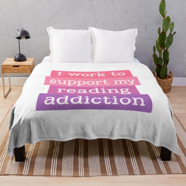Item preview, I Work To Support My Reading Addiction Witty Book Quote designed and sold by SkeletonsDanger.