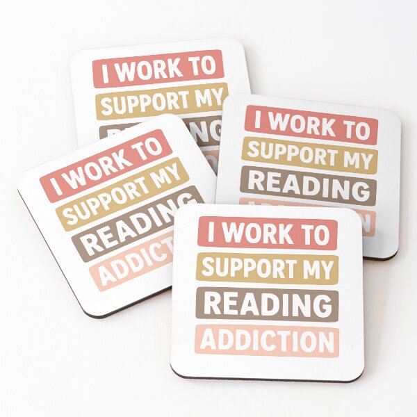 Item preview, I Work To Support My Reading Addiction Charming Reader Quote designed and sold by SkeletonsDanger.