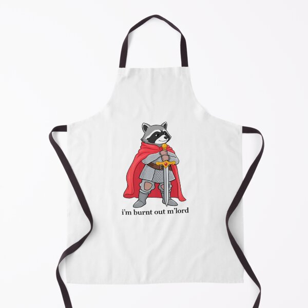 Item preview, I’m Burnt Out M’lord Funny Raccoon Knight designed and sold by krystalRomanart.