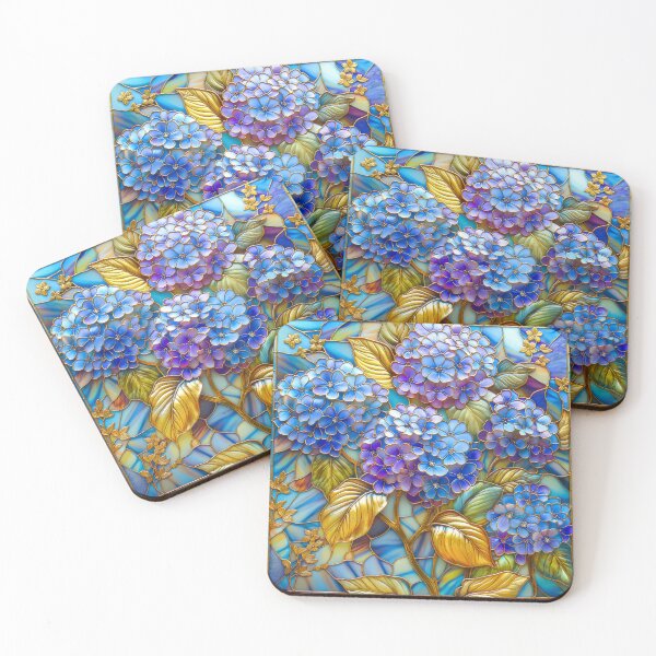 Item preview, Hydrangea Flower Stained Glass Art designed and sold by MargaretWiktor.