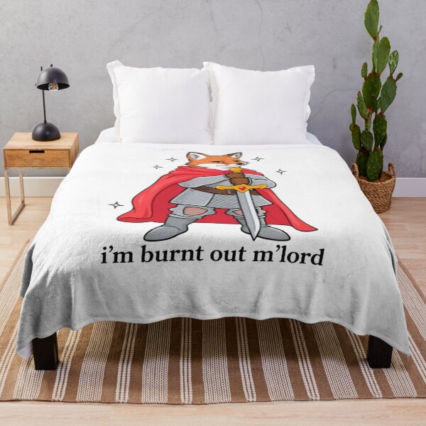 Item preview, I’m Burnt Out M’lord Funny Fox Knight designed and sold by krystalRomanart.
