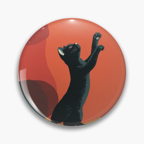 Item preview, Black cat plays in abstract colors designed and sold by anytka.