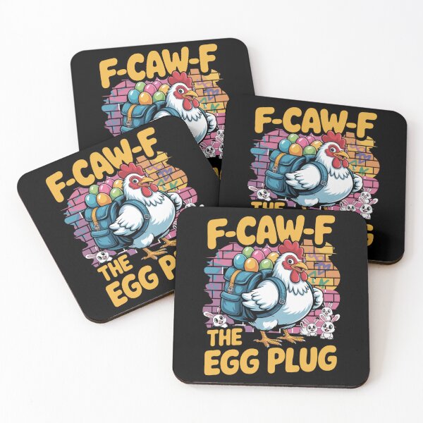 Item preview, F-Caw-F The Egg Plug Funny Easter Chicken Backpack T-Shirt V1 designed and sold by DarylWelsh2024.