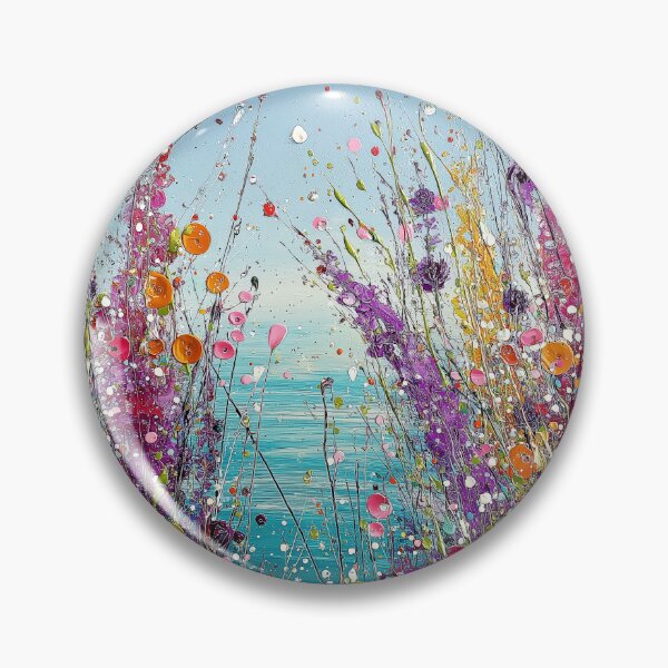 Item preview, Wildflower Meadow Burst Vibrant Textured Mixed Media Floral Art designed and sold by Rocky Mountain Artistry.