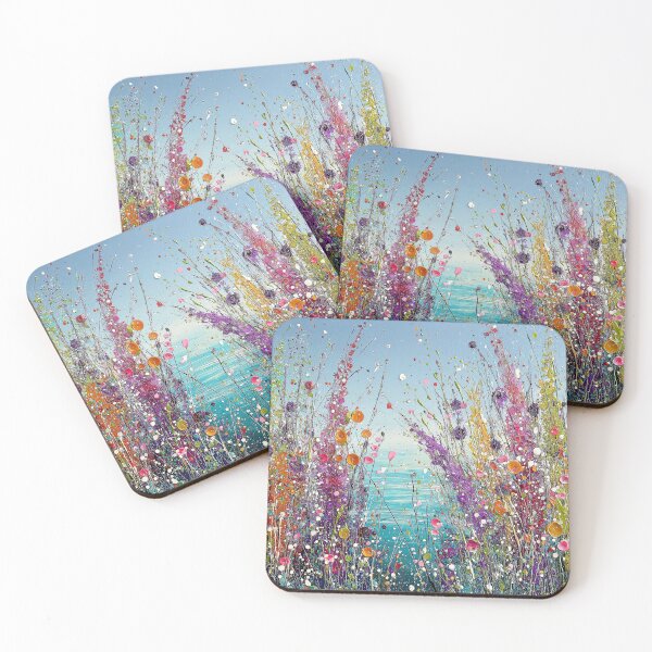 Artikelvorschau, Wildblumenwiese – Lebendige, strukturierte Mixed-Media-Blumenkunst entworfen und verkauft von Rocky Mountain Artistry.