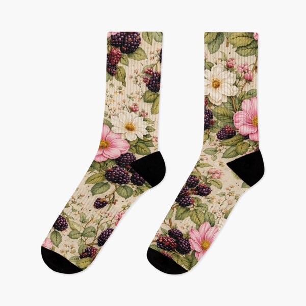 Item preview, Vintage Blackberry and Floral Seamless Pattern designed and sold by Rutvain.