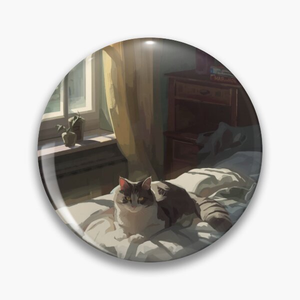 Item preview, Cozy Cat Resting in Warm Sunlight designed and sold by TinyWarmThing.