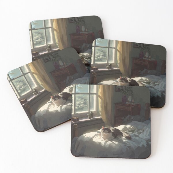 Item preview, Cozy Cat Resting in Warm Sunlight designed and sold by TinyWarmThing.