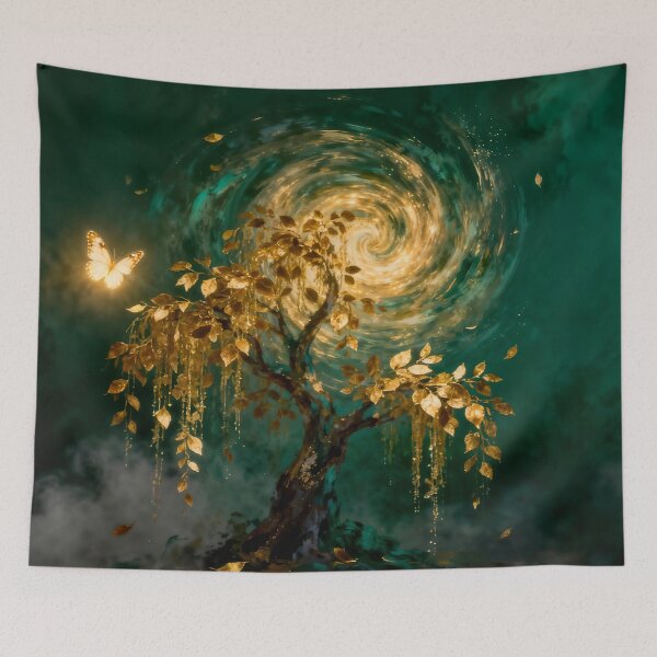 Item preview, Golden leaves and a spinning vortex designed and sold by paulrommer.