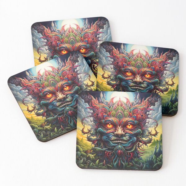 Item preview, Psychedelic Forest Spirit – Mystical Colorful Nature Face designed and sold by Dominik1994.