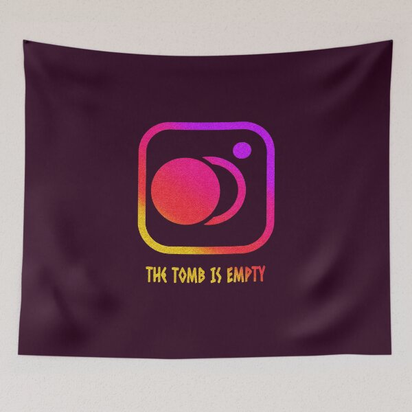 Item preview, Minimal Camera or instagram look alike - modern christian abstract Tomb is Empty | Matthew 28:6 Easter Christian Design | multi rainbow color designed and sold by ZechJohnRB.