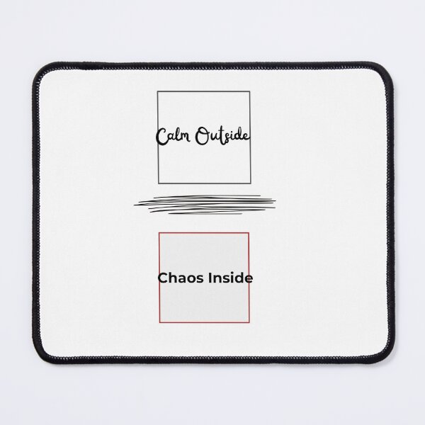 Item preview, Calm Outside Chaos Inside - Aesthetic Overthinking Anxiety Design designed and sold by khaoulaassila.